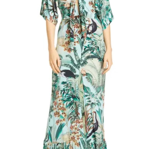 PatBO Eden Jersey Maxi Dress in Verde Size M - Picture 3 of 9